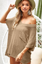 Load image into Gallery viewer, V-Neck Short Sleeve Knit Top
