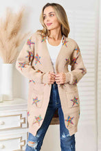 Load image into Gallery viewer, Star Pattern Longline Cardigan
