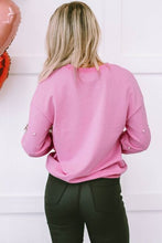 Load image into Gallery viewer, Pearl Round Neck Dropped Shoulder Sweatshirt
